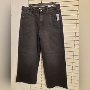 NEW Gray/ black Wide leg jean